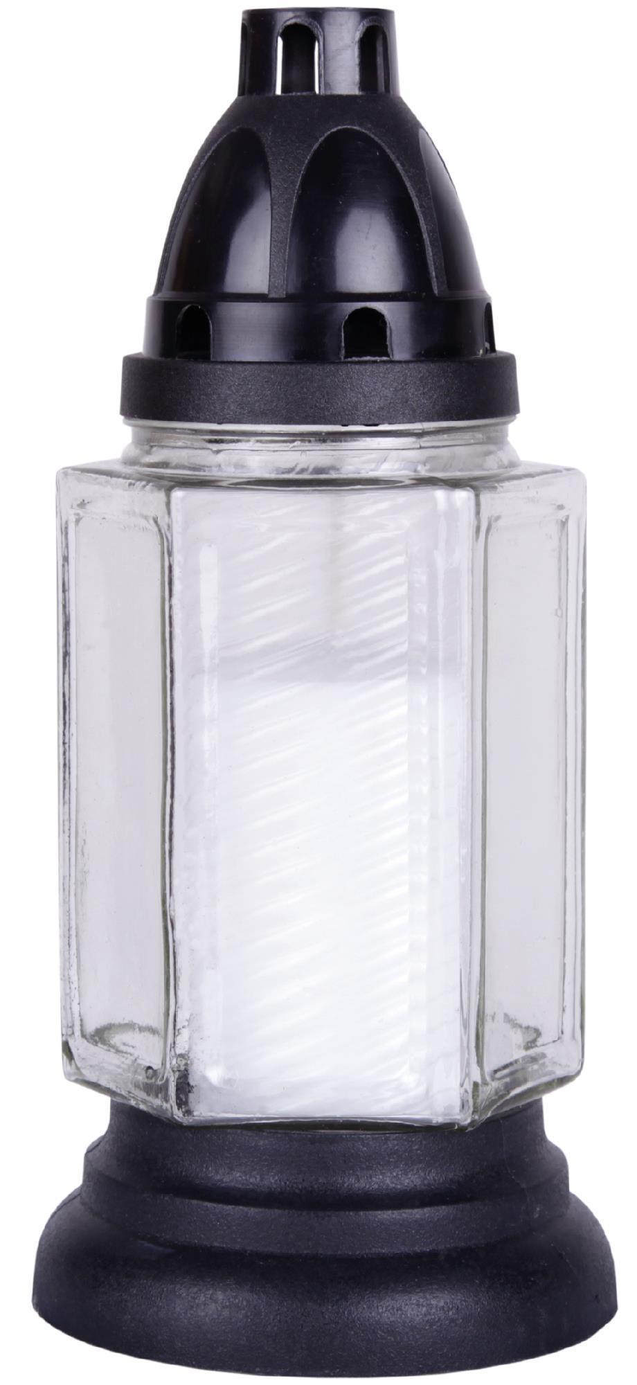 Grablaterne aus Glas inkl. Kerze