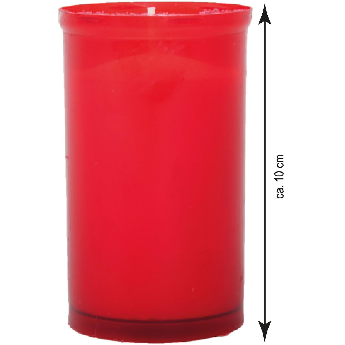 Tagebrenner Grabkerze Rot 30h