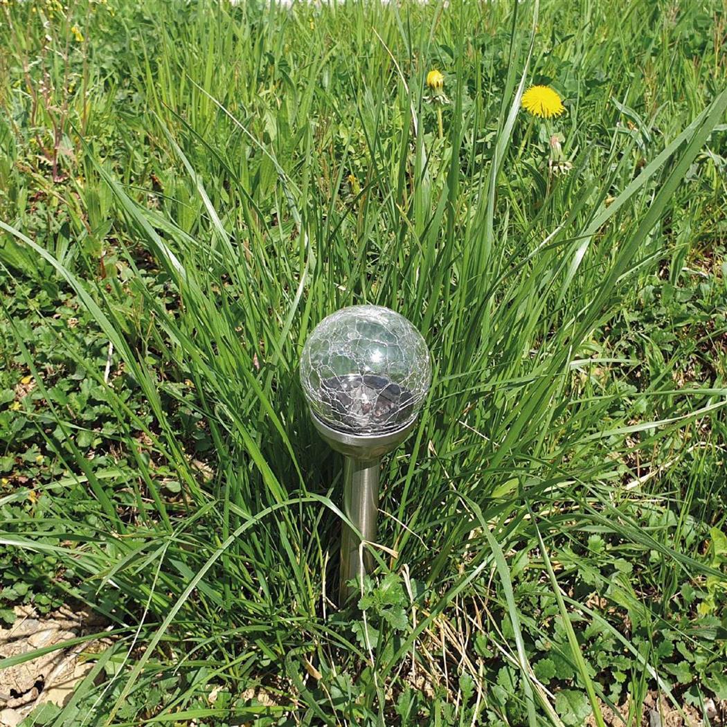 LED Solar Leuchte Glaskugel