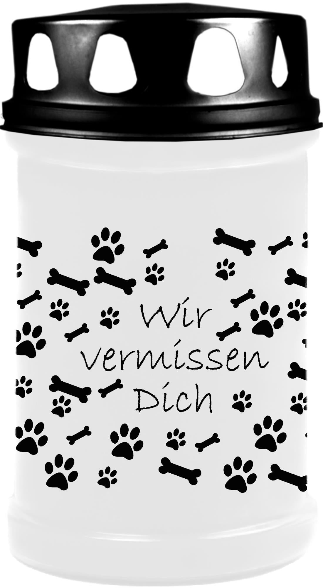 Grabkerze für Tiere Hundemotiv 48h
