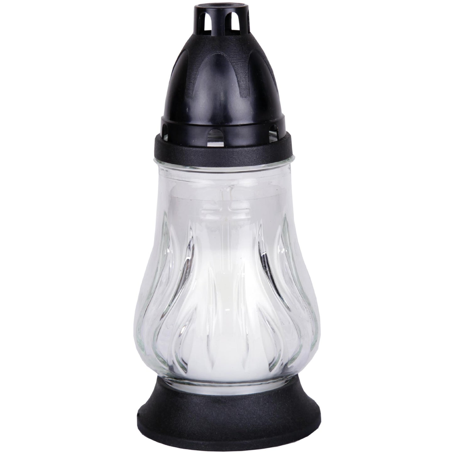 Grablaterne aus Glas inkl. Grabkerze
