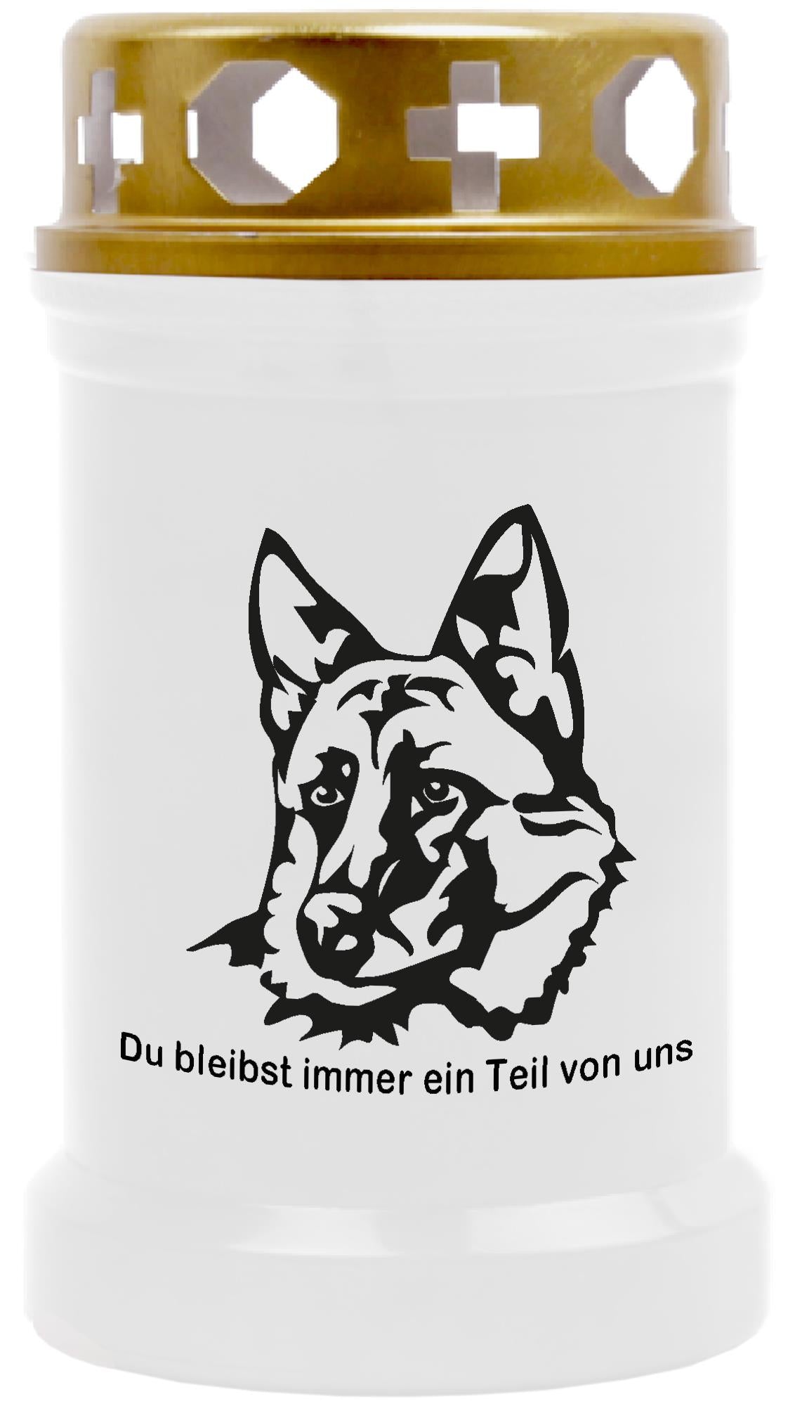 Grabkerze für Tiere Hundemotiv 40h