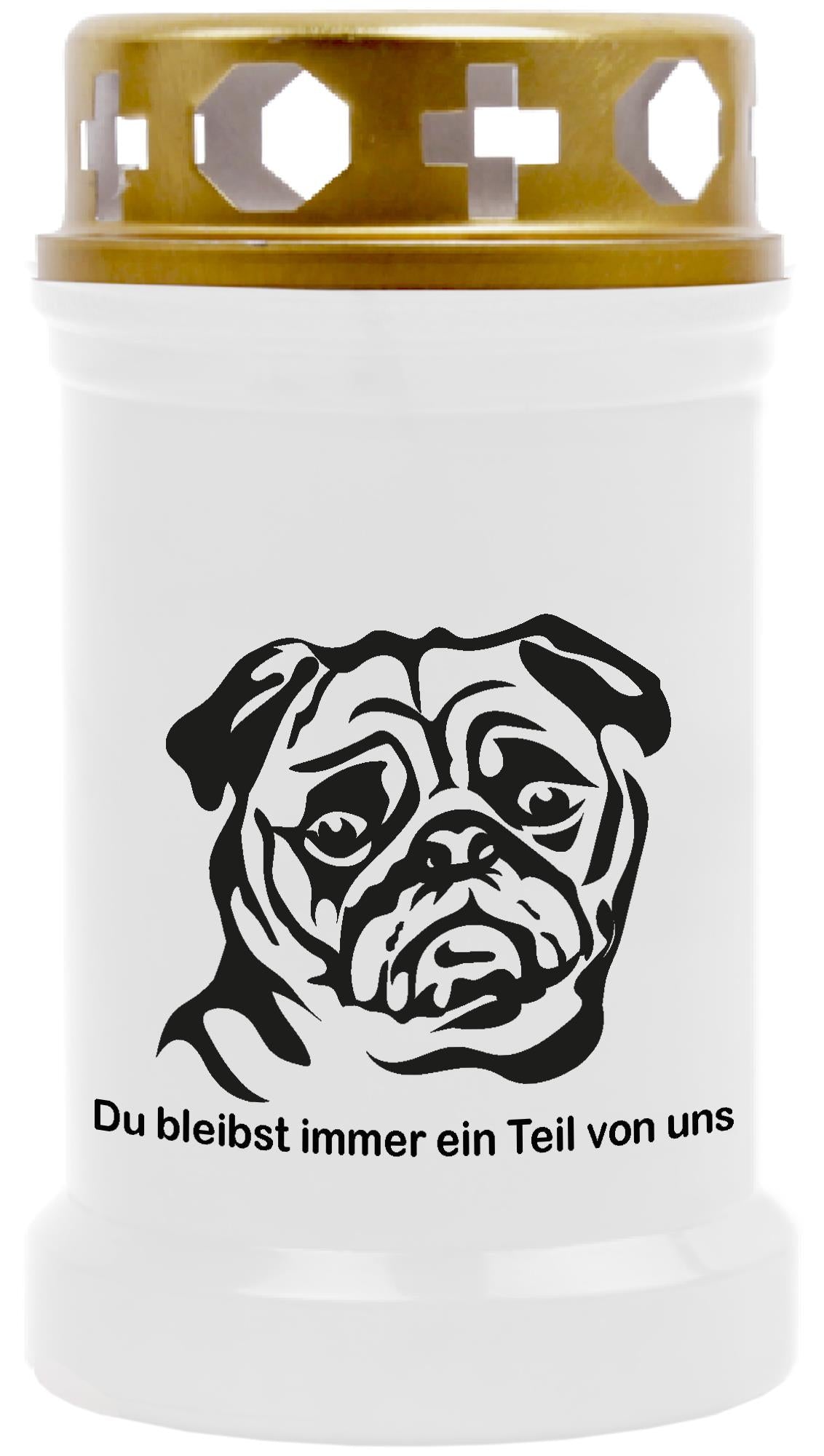Grabkerze für Tiere Hundemotiv 40h