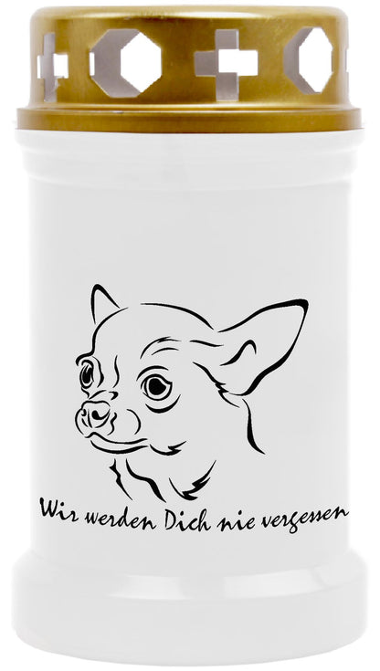 Grabkerze für Tiere Hundemotiv 40h