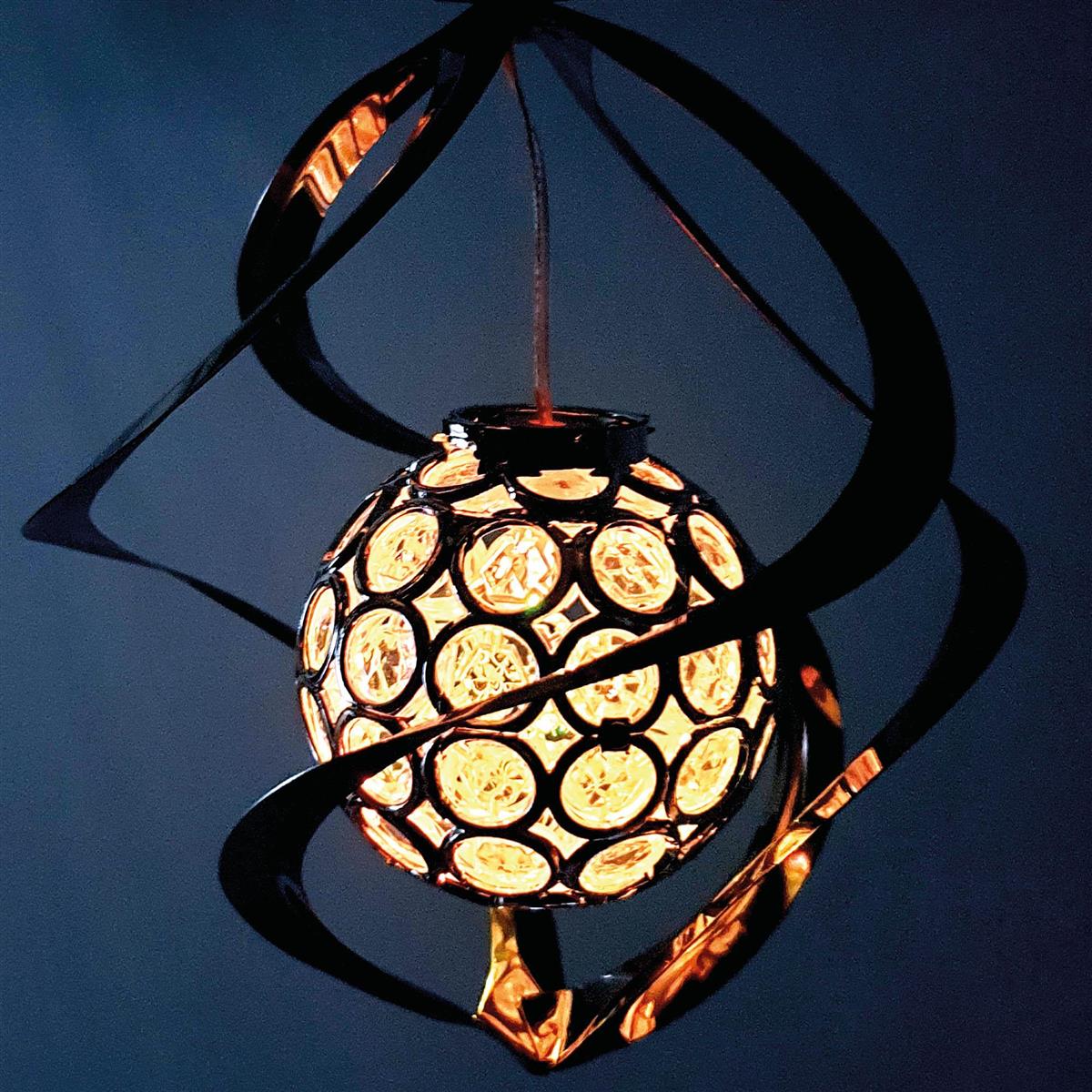 Solar Kugellampen Haken Farbwechsel Ø18 x 26cm